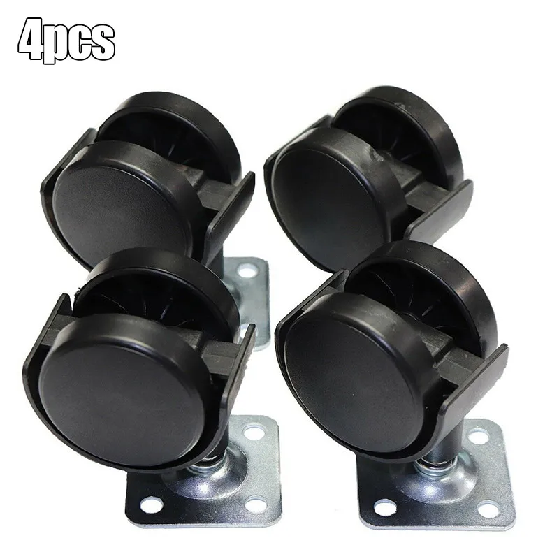 Heavy Duty Swivel Castor Wheels 40mm 1 5 Inch on Plate for Chair Table Furniture Replacement 360 Degree Rotation 4pcs
