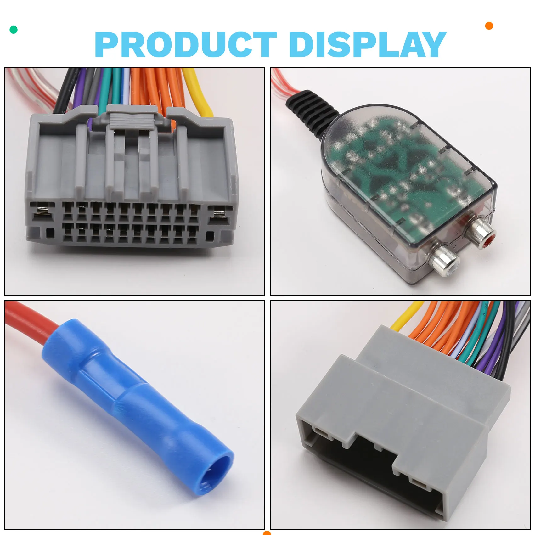 A03Z-High To Low Level Converter Subwoofer Wiring Harness Adapter For Car Audio For Dodge Jeep