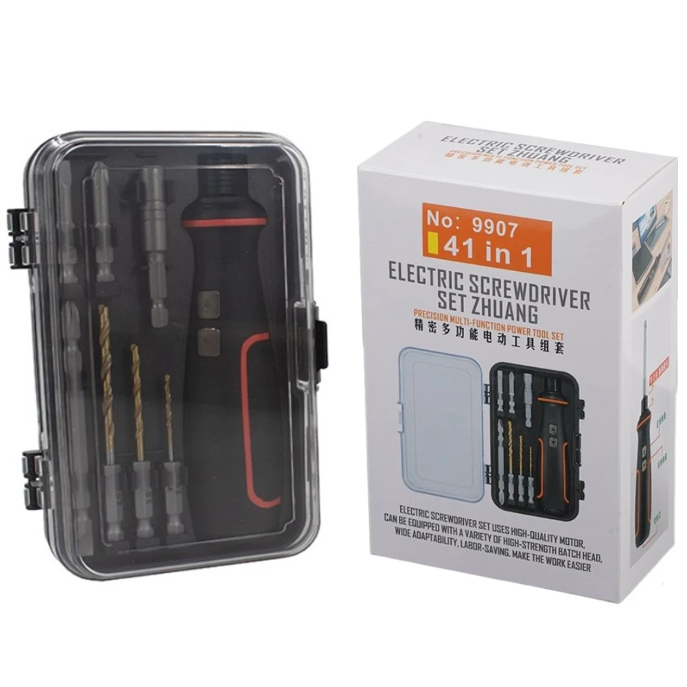 

41 In 1 Precision Electric Screwdriver Bit Alloy Steel USB Rechargable Repair 18*11*6cm Alloy Steel Tool Accessories