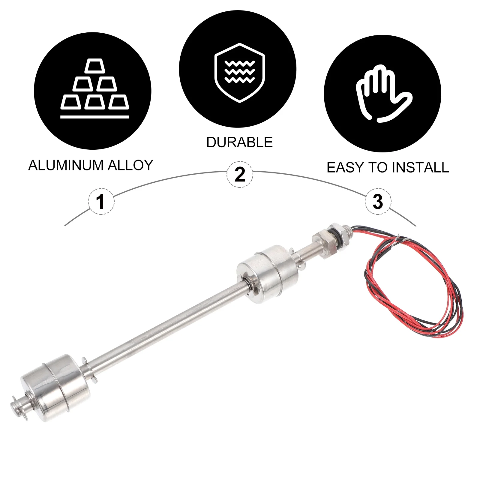 

1Pcs Water Level Switch Stainless Steel High Sensitivity Float for Water Tank Sensor Aquarium Accessory Float Aquarium Accessory