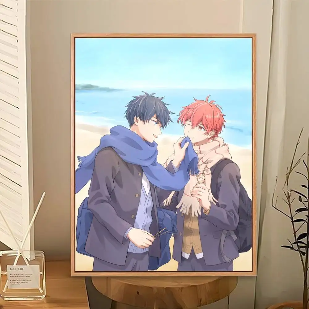 Given BL Anime Ritsuka Mafuyu Sato Poster Perfect Space Sticker Self Adhesive for Office Home Theater Wall Art Decor Fancy Gift