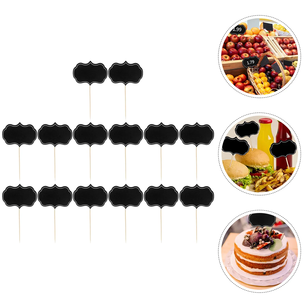 16 Pcs Food Name Label Picks Cheese Markers Baking Toppers Stickers Insert Card