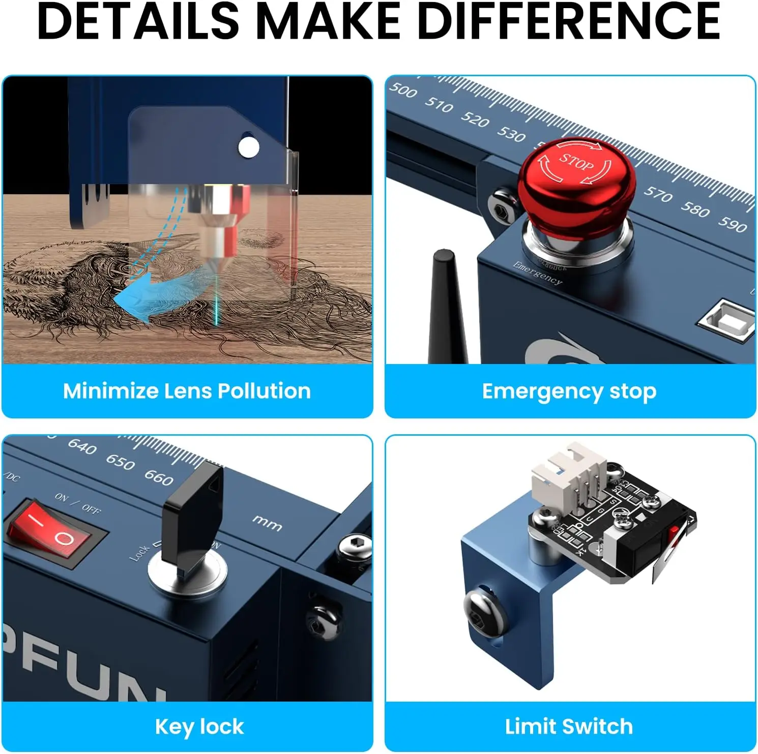 SCULPFUN S30 Ultra 22W Laser Engraving Machine600x600mm Area Automatic Air Assist Replaceable Lens Eye Protection for Wood Metal