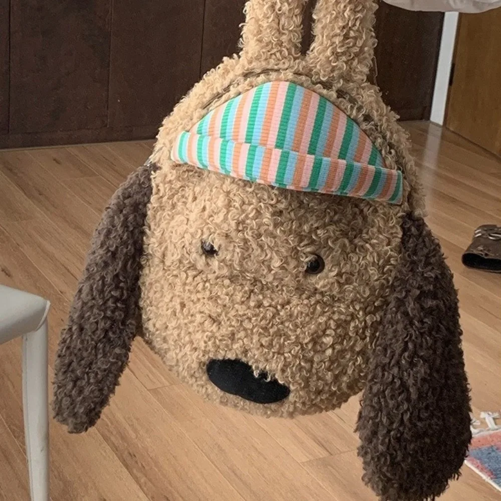 

Милый универсальный рюкзак с героями мультфильмов, пушистый рюкзак с мягкой собакой, пушистая мягкая школьная сумка для студентов, игровые принадлежности