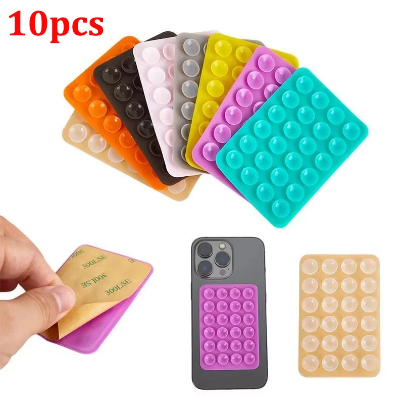 

10PCS Backed Silicone Suction Pad For Mobile Phone Fixture Suction Cup Backed Adhesive Silicone Rubber Sucker Pad For Fixed Pad
