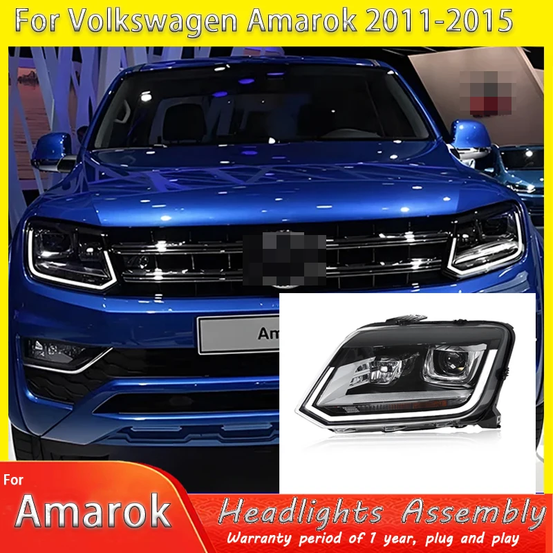 

Car Front Lamps for Volkswagen Amarok 2011 2012 2013 2014 2015 2016 LED Auto Headlights Low Beam High Beam Assembly Accessories