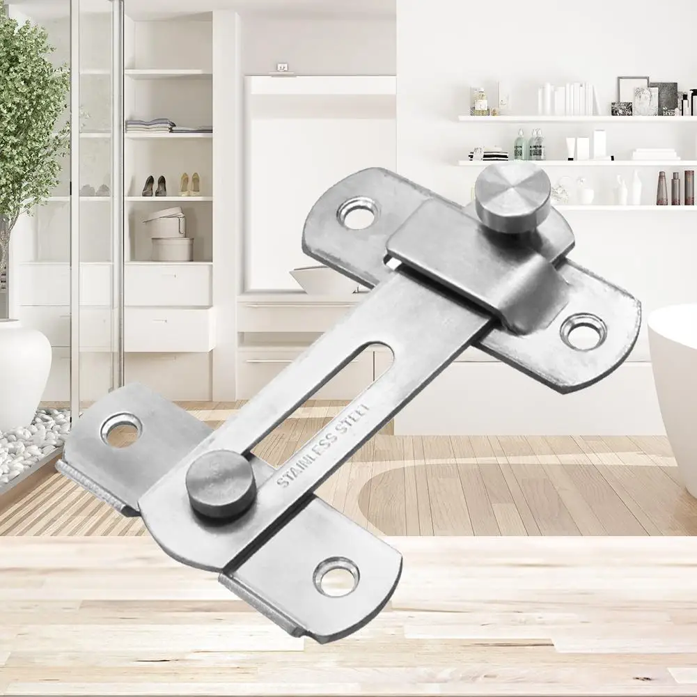 90 Degree Hasp Latches Stainless Steel Sliding Door Chain Locks for Window