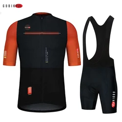 Anti-UV Cycling Jersey Set voor mannen, triatlon mountainbike kleding, MTB fietskleding, zomer, 2022