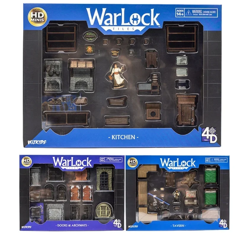 Wizkids Miniature Warlock Tiles Accessories Doors Archways Kitchen Tarven Board Games Toy Hobby Collectibles Children Gifts