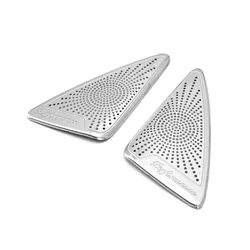 For Hyundai Palisade Stainless Steel Audio Speaker Cover Trim A-pillar Small Horn Cover Sticker Car Interior Moulding 2pcs