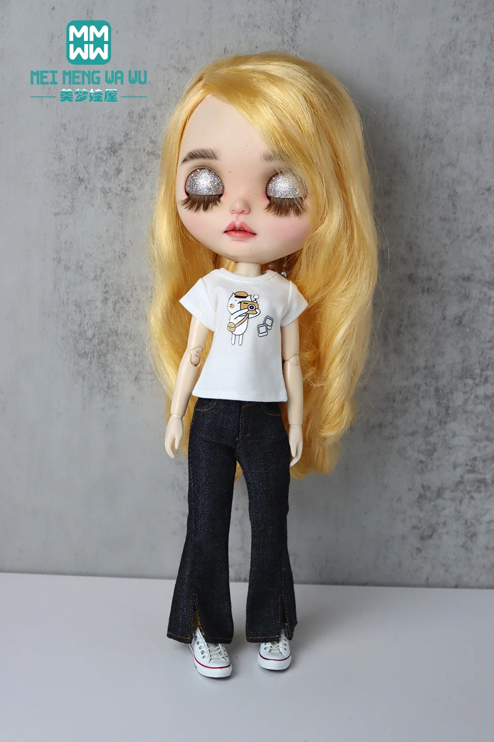 NEW Blyth clothes Azone OB22 OB24 accessories Fashion T-shirts long trench coats jeans Toys Gifts