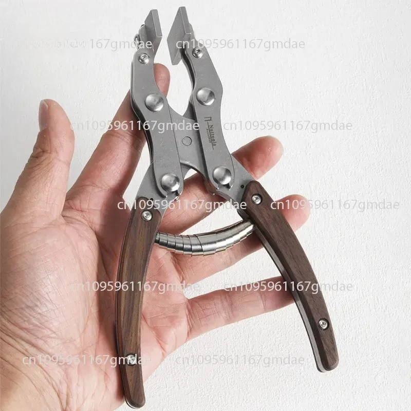 second generation cost-effective 350g, flat pliers parallel pliers, handmade DIY leather jaw 38mm