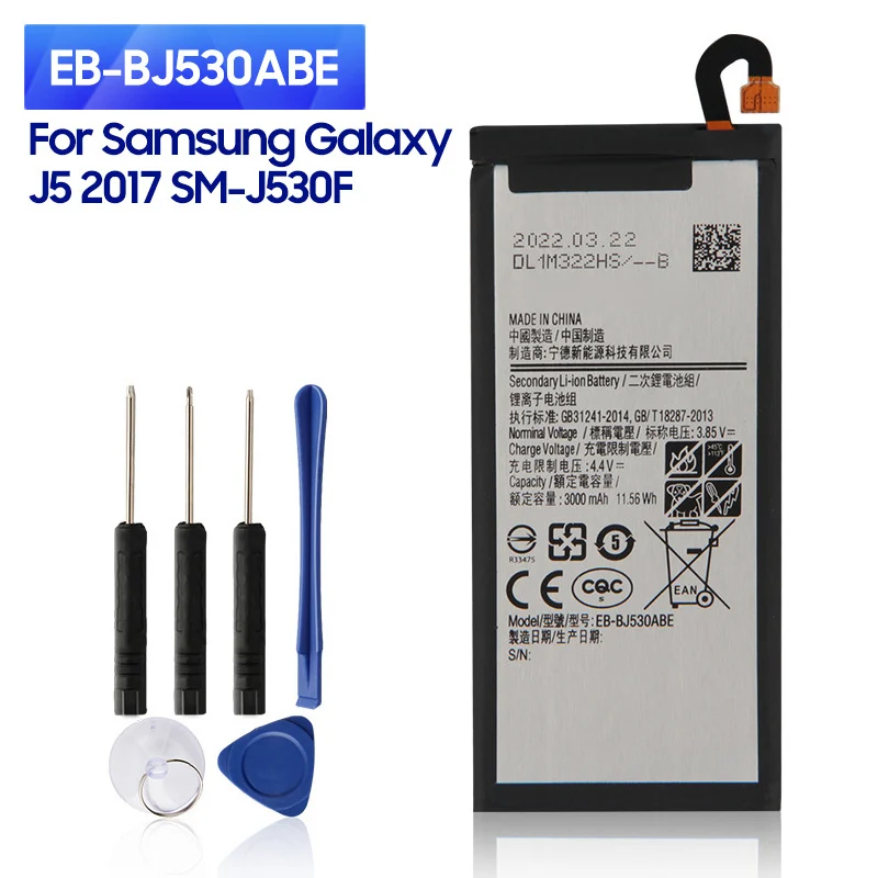 NEW Replacement Battery EB-BJ530ABE For Samsung Galaxy J5 2017 Edition SM-J530F J530G J530F 3000mAh