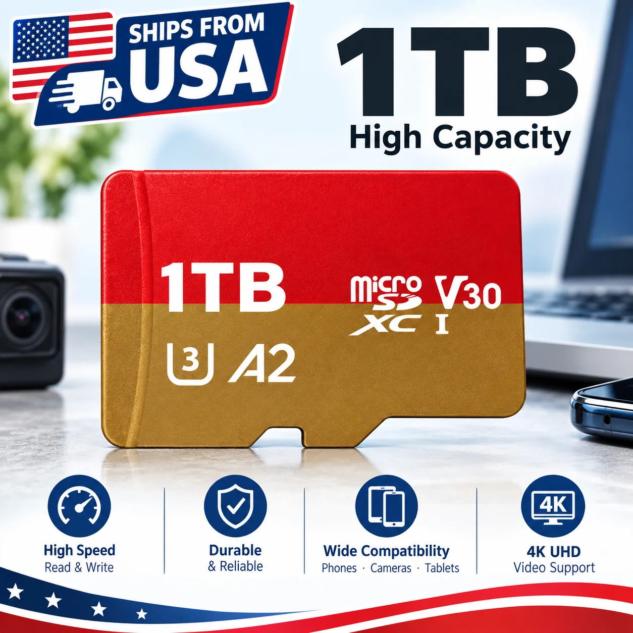 128GB/256GB/512GB/1TB Memory Card Portable High Speed Micro TF Card for Android Smartphone Tablet Camera Accessories