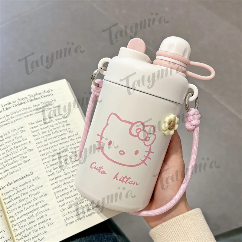 Anime Pacha dog thermos cup Large capacity 304 stainless steel water cup female students high appearance level cute straw cup