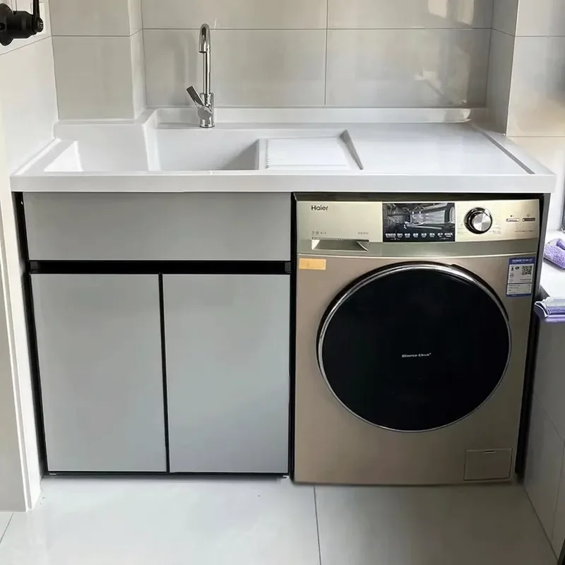 Contemporary Balcony Storage Cabinet, Factory Delivery, Laundry Room & Bathroom Organizer