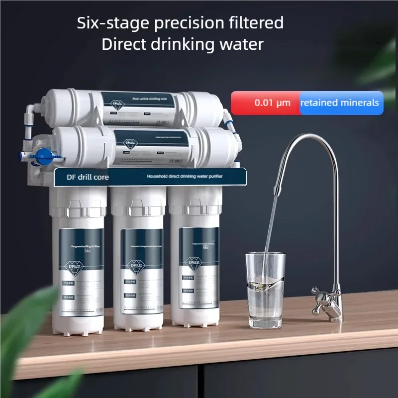 Huishoudelijke Zesde Fase Ultrafiltratie Waterzuiveraar Met 0.01 Μ M Mineraalwater Vijfde Trap Non Plug In Keuken Waterfilter