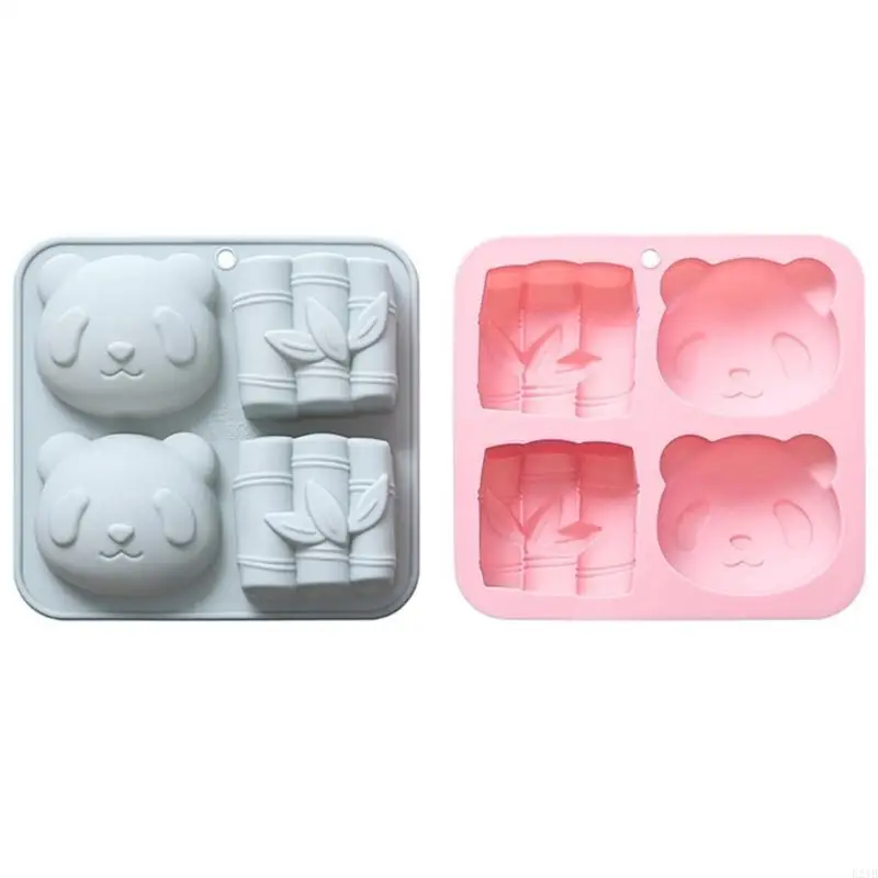Panda Bamboo Fondant Chocolate Mold Dessert Cake Baking Tool Jelly Soap Ornament Silicone Mold Easy to Clean