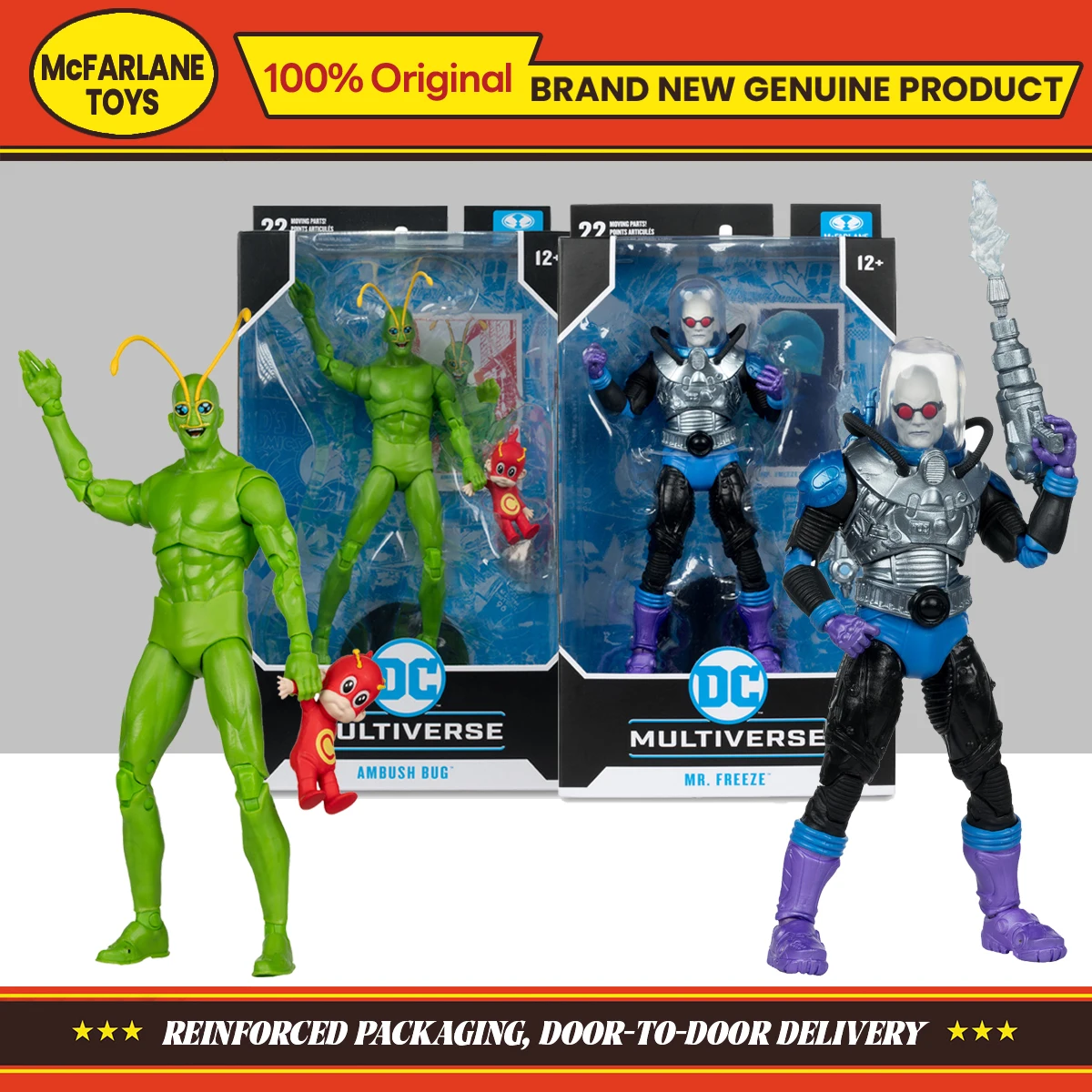 McFarlane DC Multiverse Mr. Freeze and Ambush Bug 7 inches Action Figure Collection Model Ornament Toys Gift