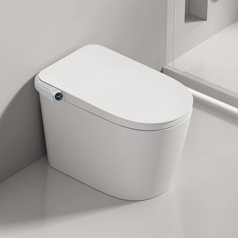 Bathroom S Trap Auto Open Floor Mounted One Piece Tankless Intelligent Smart Toilet