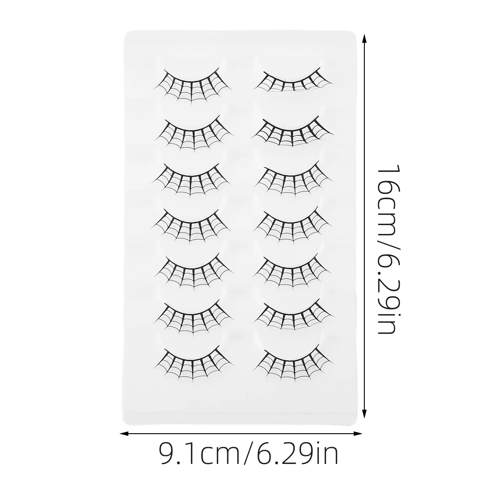 7 pares de pestañas de Halloween, pestañas postizas densas, fáciles de usar, para cosplay, fiesta, festival, maquillaje, accesorio para mujer, pestañas de Halloween