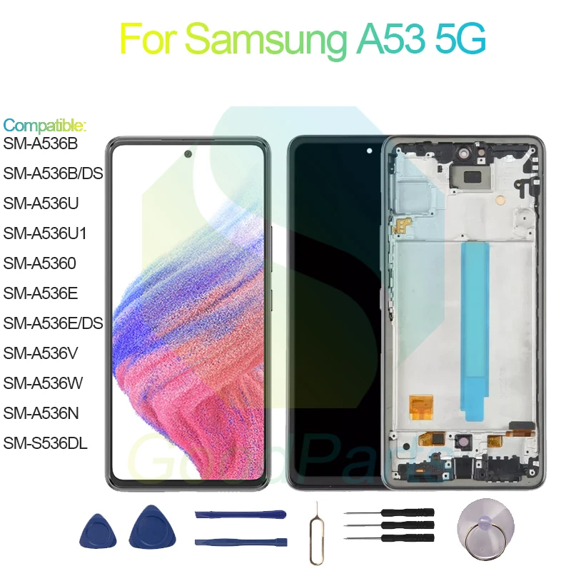 

For Samsung A53 5G Screen Display Replacement 2400*1080 SM-A536B/E/DS/U/U1/O/V/W/N/DL A53 5G LCD Touch Digitizer