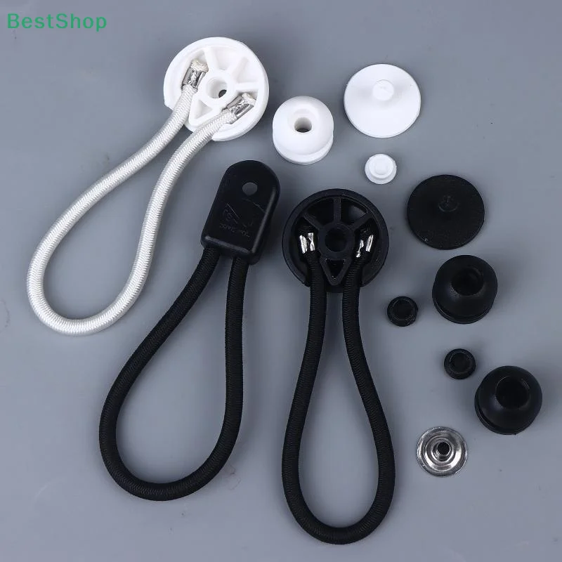 

♥Black Nylon Boat Cover Adjustment Buckle Truck Tie Down Kit Fastener Bungee Shock Cord Cover Clip Bungee Loop With Knob