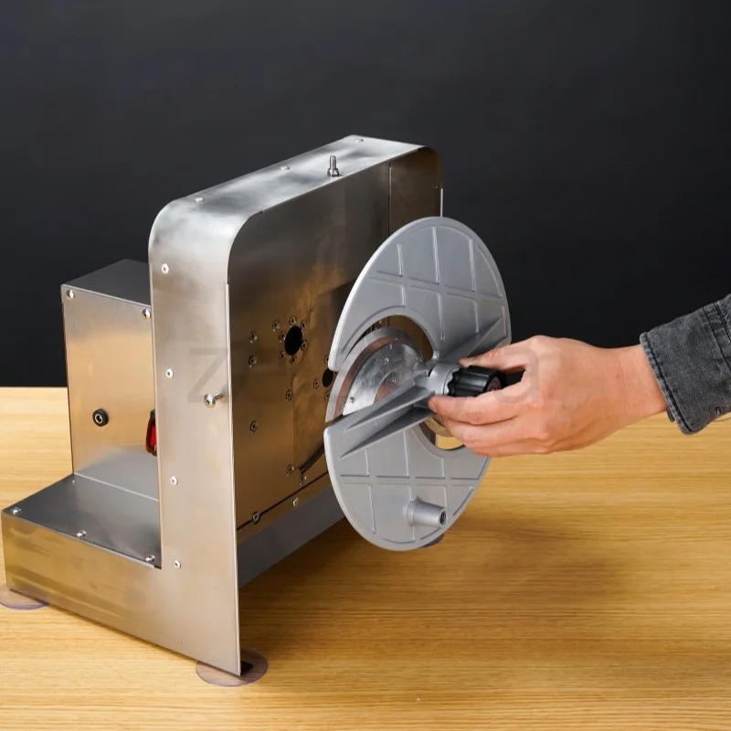 Электрический коммерческий ручной слайсер для резки фруктов, ломтерезка для лимона, картофеля, моркови, имбиря, ломтики корня лотоса