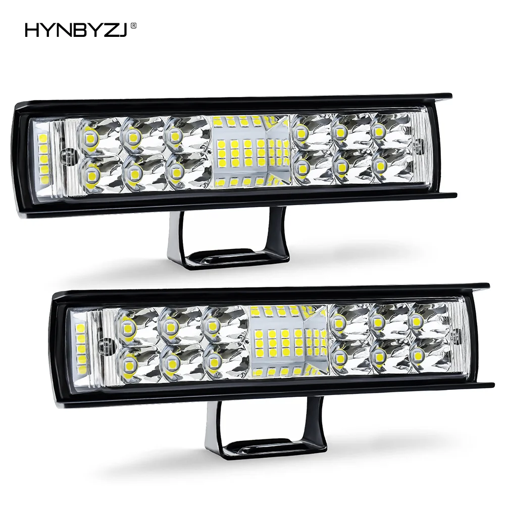 HYNBYZJ 6 Inch Three Side Light LED Work Light 100W Wide Pressure 9-30V 10000LM 6000K Suitable for Trucks, Off-road Vehicles