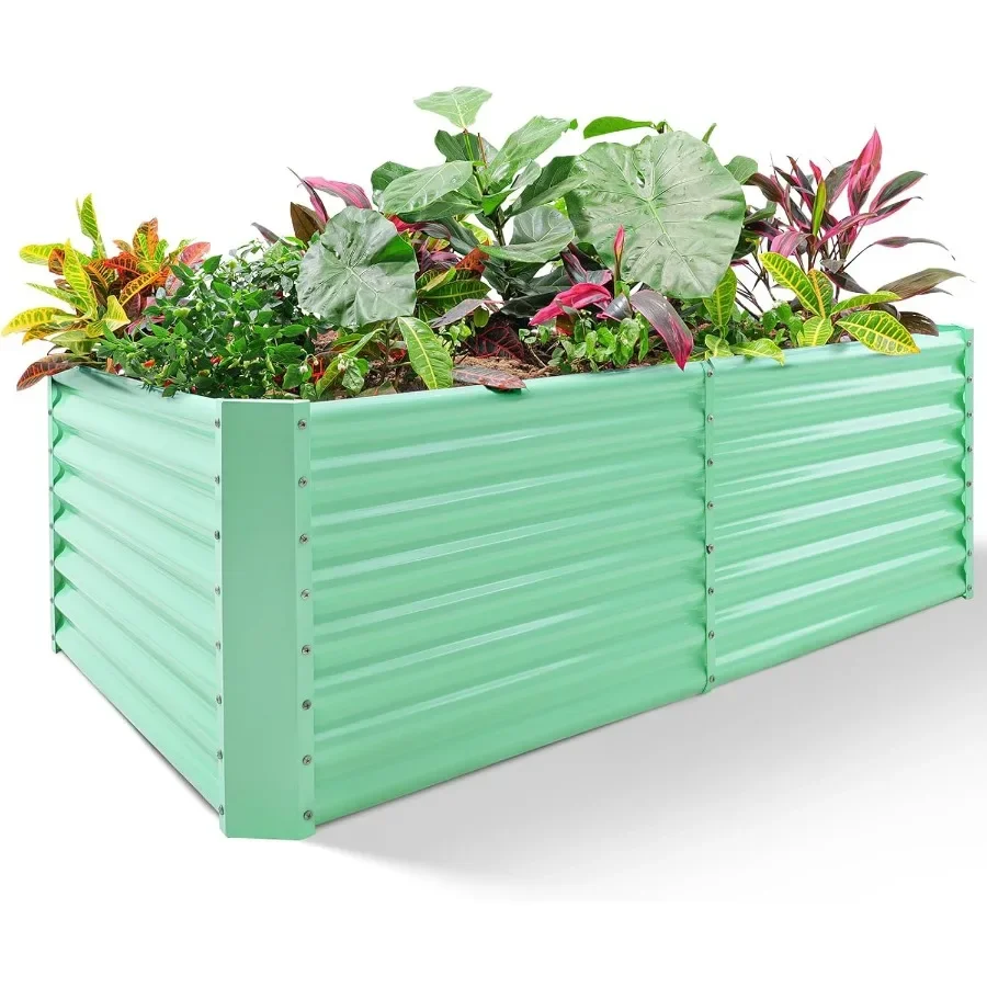 

8x4x2ft Galvanized Raised Garden Bed Planter Boxes Outdoor Raised Garden Beds Outdoor for Vegetables Flowers Herbs 479 Gallons