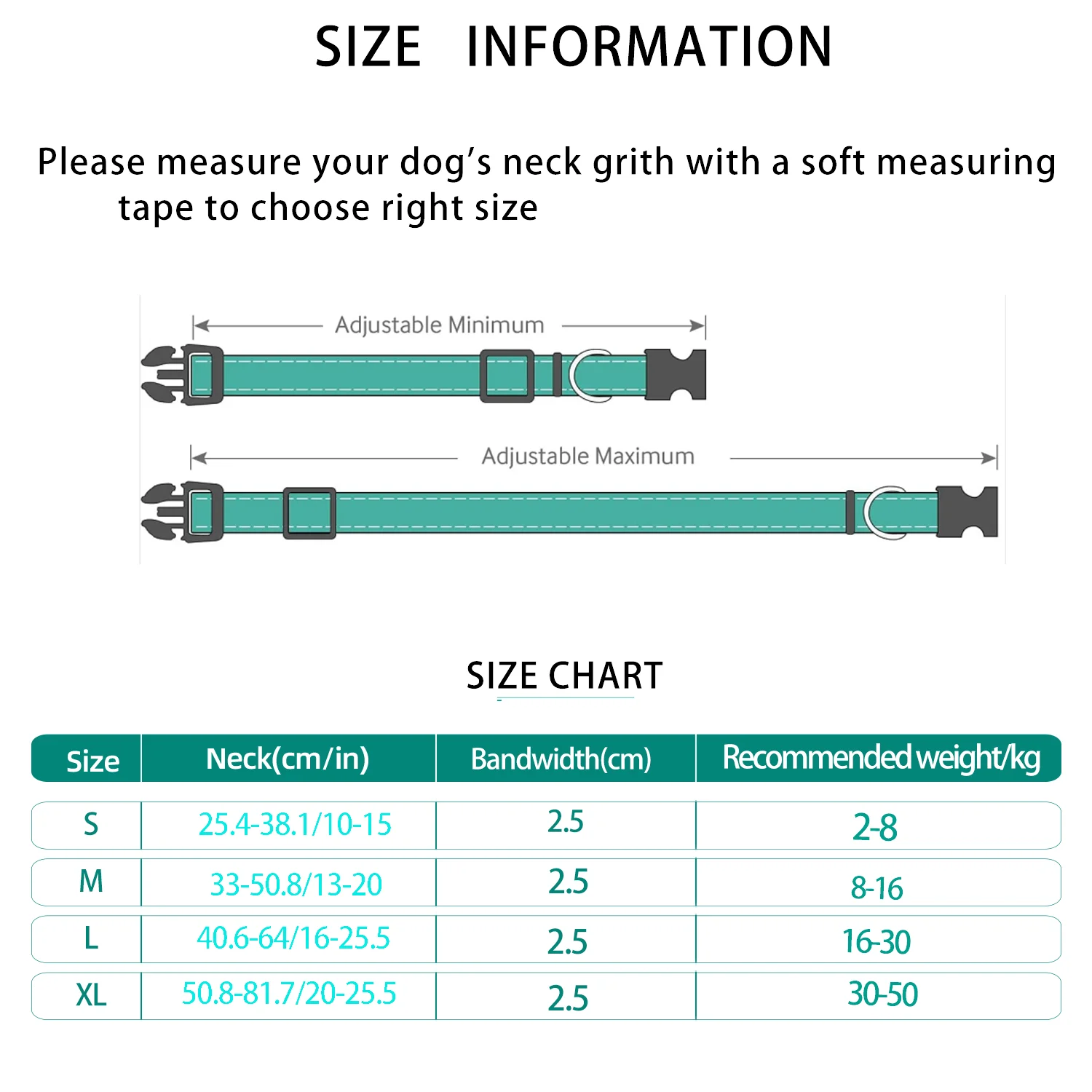 Reflective Dog Collar,Soft Neoprene Padded Breathable Nylon Pet Collar, Adjustable for Large Dogs, Double D Ring
