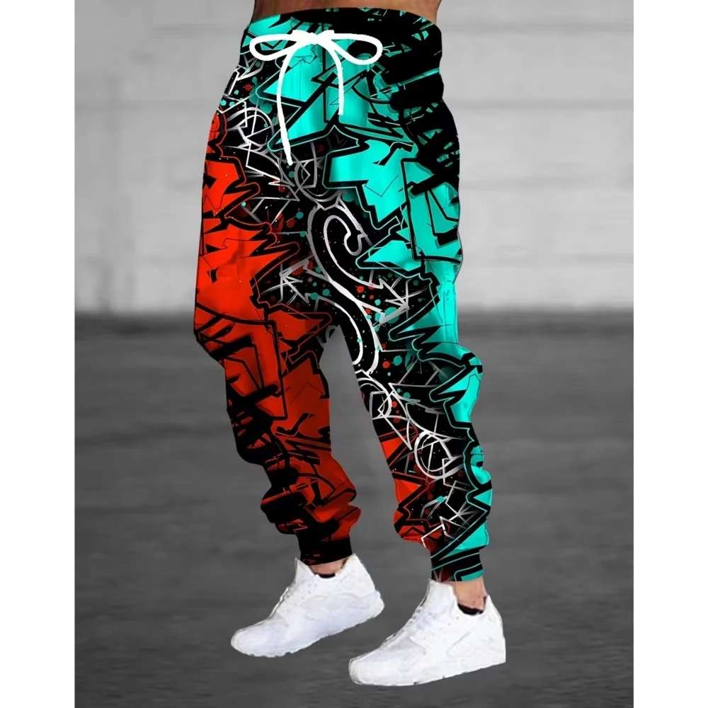 2026 Classic Graffiti Style 3D Printing Academy American Hip Hop High Street Slow Running Retro Pants Sports Leisure Underwear