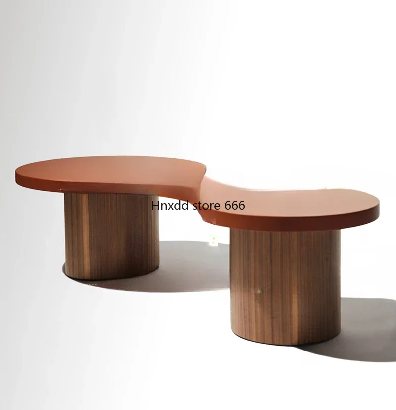 Retro special-shaped coffee table art Nordic small apartment coffee table simple and modern