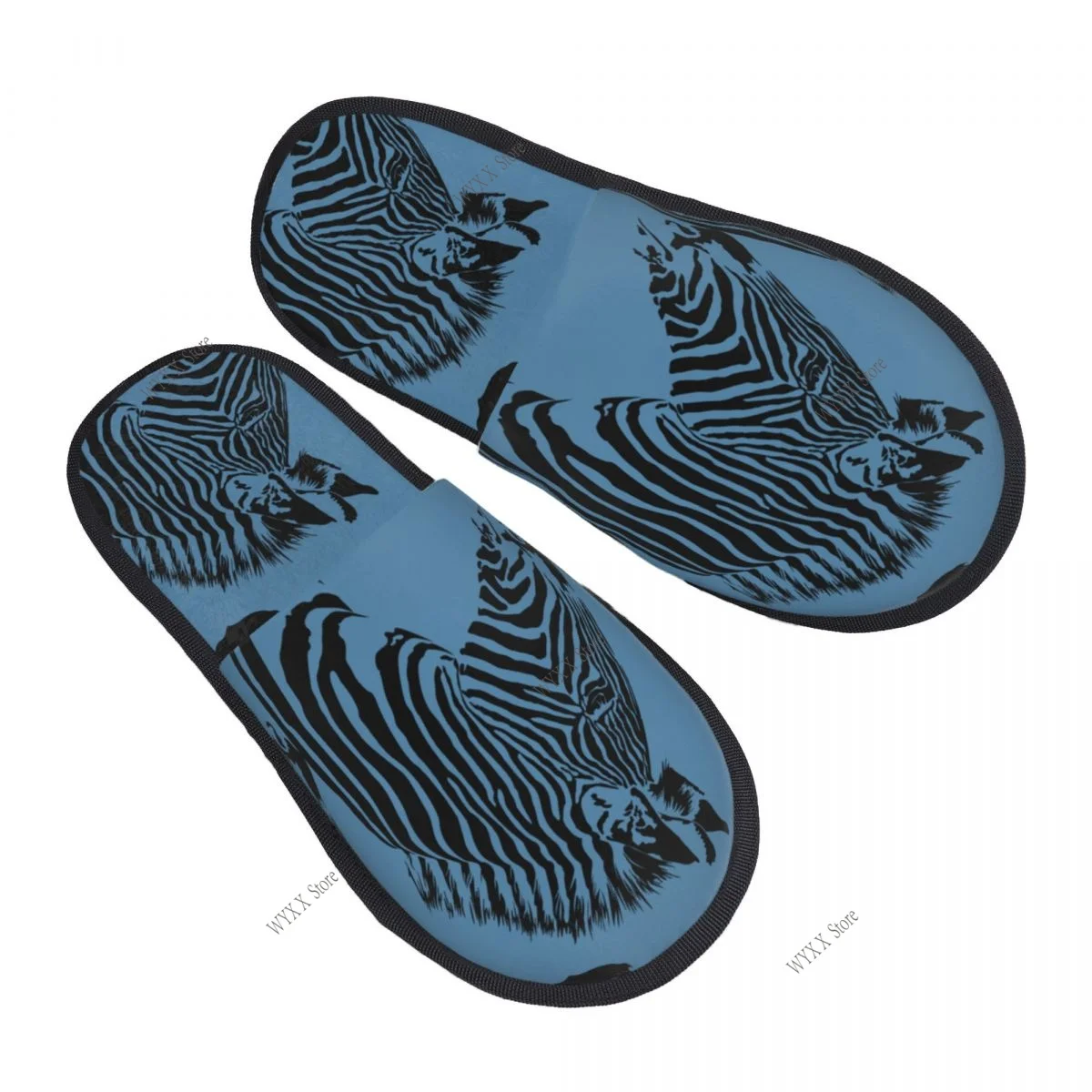 

Fur Slipper For Women Men Fashion Fluffy Winter Warm Slippers Zebra Stripes House Shoes