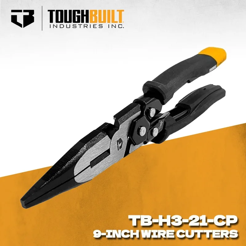 

TOUGHBUILT TB-H3-21-CP 9-inch Labor-saving Sharp-nosed Pliers With Reset Spring Hand Tools Toughbuilt Pliers