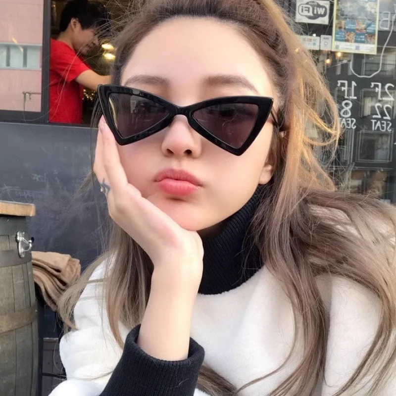 European and American Style Sunglasses Retro Triangle Cat Eye Sun-Resistant Sunglasses Butterfly Sun Glasses