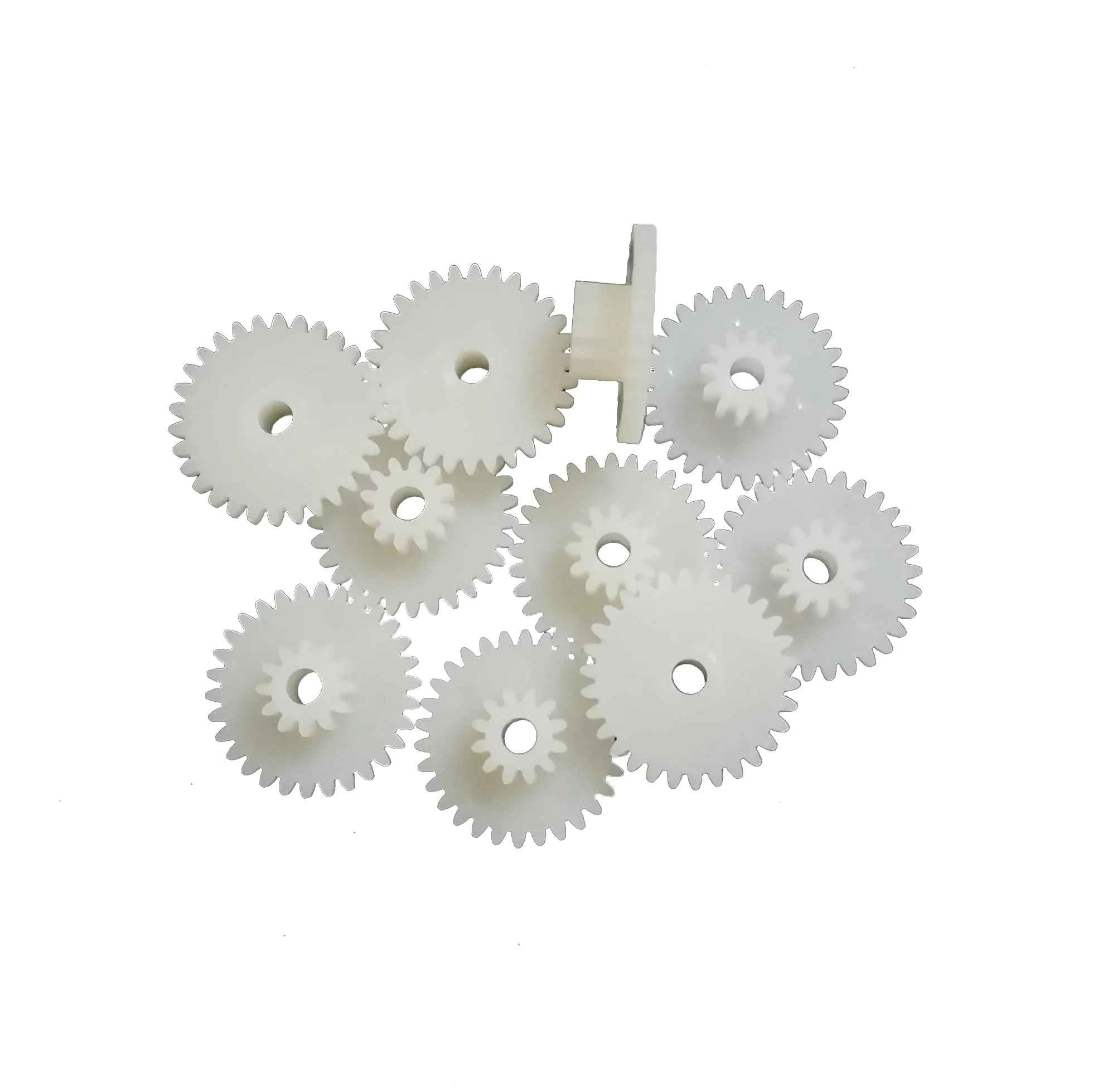 30122.5B 0.5M Plastic POM Gear Diameter 16mm 30 Teeth 12 Teeth Double Layer Gear 2.55mm Hole DIY Toy Parts Accessories 30T+12T
