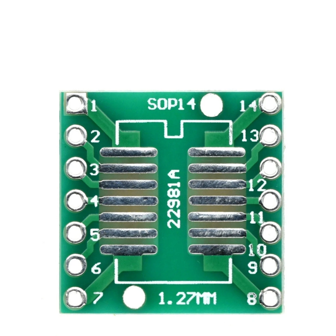 10-100PCS SOP14 SSOP14 TSSOP14 to DIP14 Adapter Board 0.65/1.27mm Pitch SMD to Dual In-Line PCB Converter for IC Prototyping