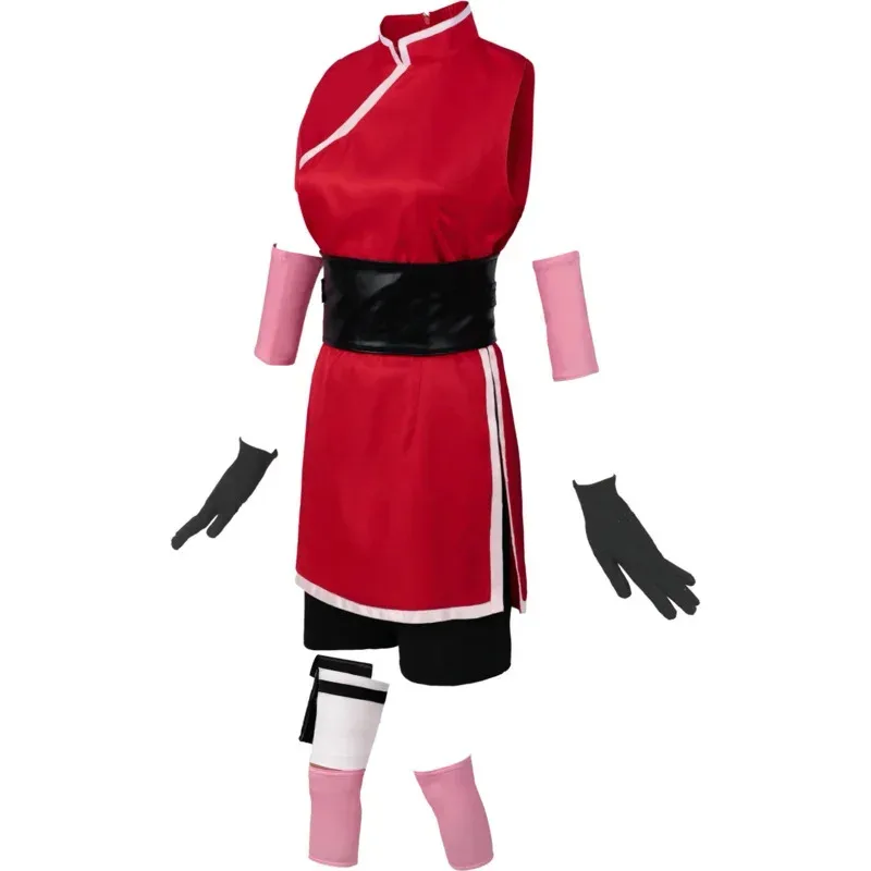 New s8s9 Anime Shippuuden Haruno Sakura Cosplay Costumes Child Outfits Dresses Ninja Carnival Uniforms Halloween Gift Fo ❤2025 ☆