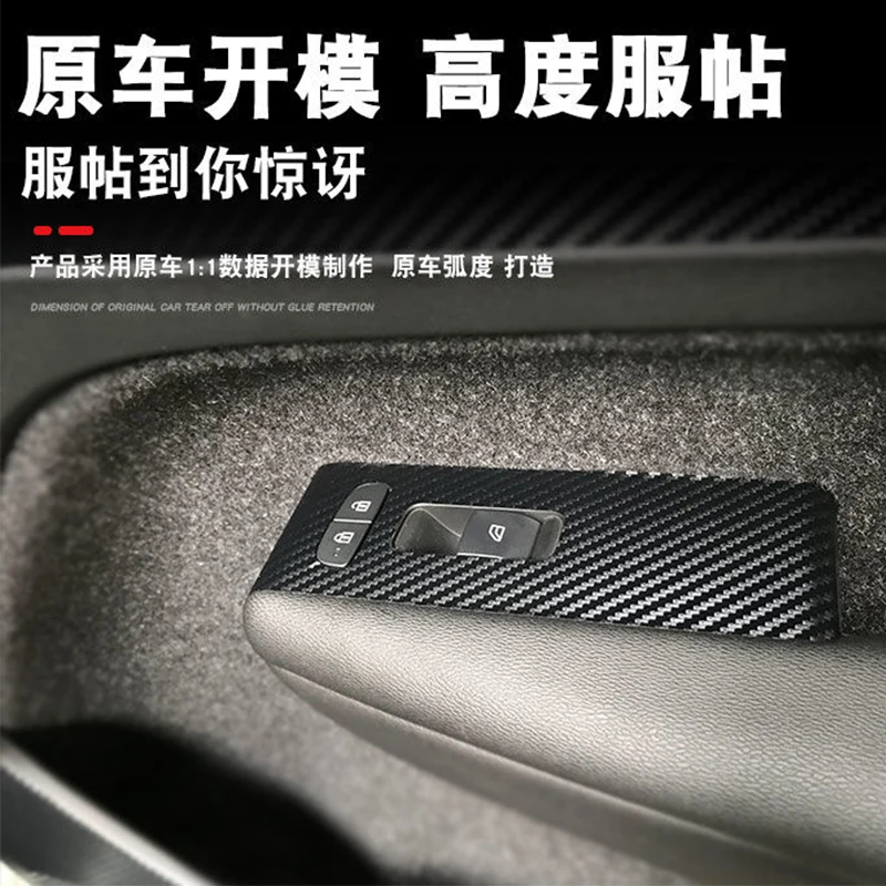 uitable for B3 B4 T4 T5 Interior Stickers, Carbon Fiber Modified Film for Central Control Gear Shift for VOLVO XC40 2018-2024