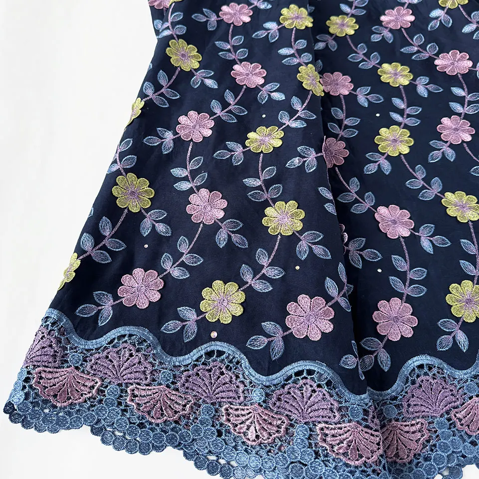 Original Switzerland Voile Lace Highest Quality African Embroidered Fabric 100% Cotton For Nigerian Wedding Cloth Celebrants