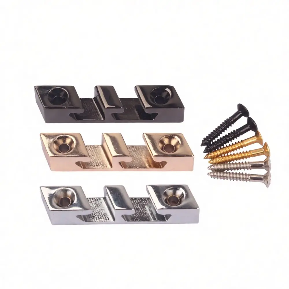 Electric Bass String Retainer Tree Hardware Chrome Black Gold Metal Parts For Guitar Headstock Maintenance Upgrade Accessory