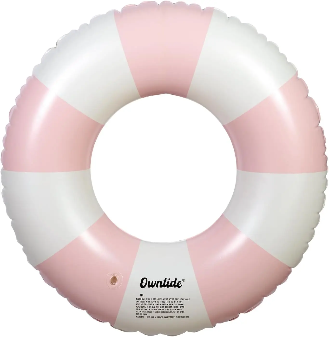 Anillo de natación grande con asas para niños y adultos, tubos interiores de piscina a rayas clásicos de 35 pulgadas, flotadores inflables para piscina, flotador de piscina desnuda Fl