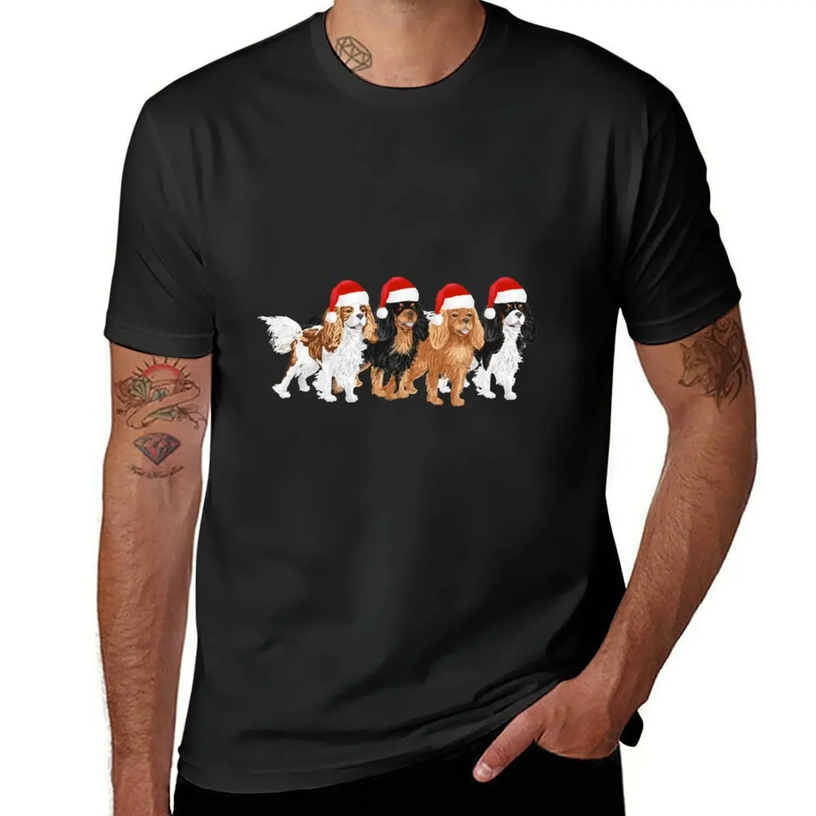 Christmas Cavaliers T-Shirt tees quick-drying for a boy oversized clothes for men