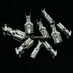 100pcs 2.8/4.8/6.3 with locking spring 110/187/250 locking buckle female terminal wiring terminal PVC sheath