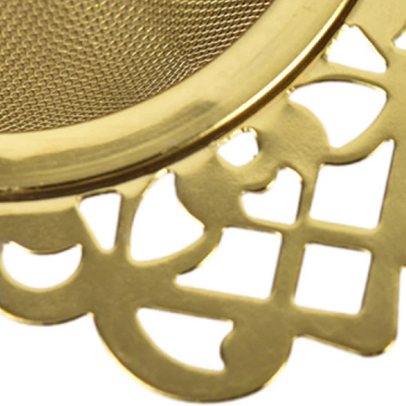 Stainless Steel Tea Strainer With Drip Bowl Traditional Hanging Infuser Filter Metal Tea Infuser Tea Strainer