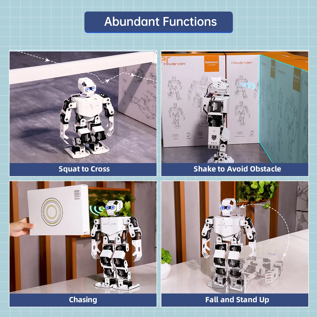 Robô humanóide programável Hiwonder Tonybot com kit de sensor de desenvolvimento secundário para expansão de robô educacional AI