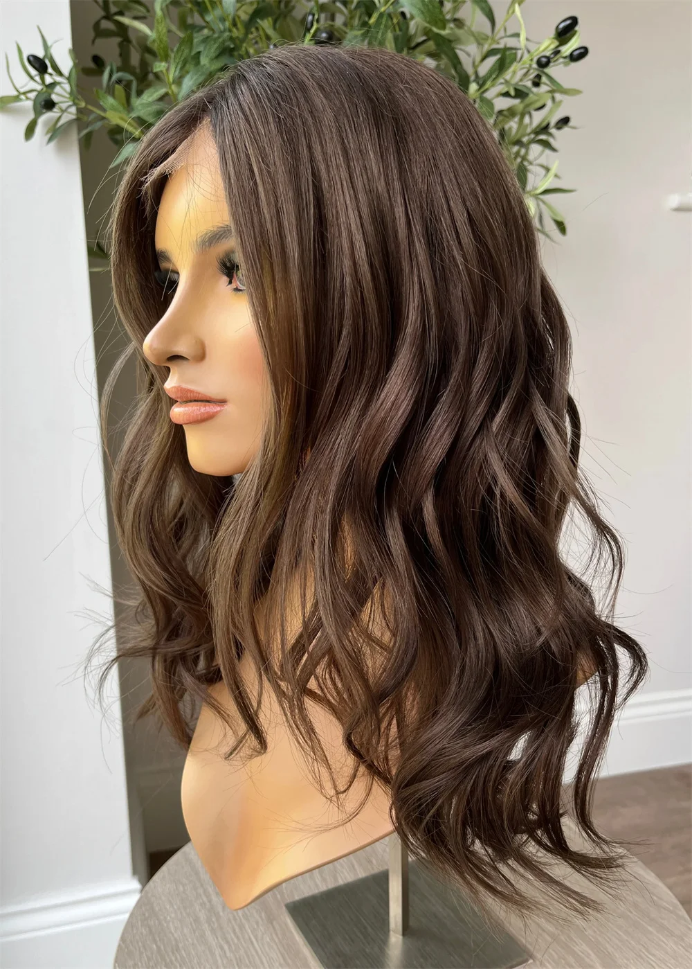 شعر مستعار صناعي فاخر من الدانتيل الأمامي بلون الشوكولاتة والبني من قبل قطعها، زي امرأة للمبتدئين، شعر مستعار مناسب للارتداء اليومي #5