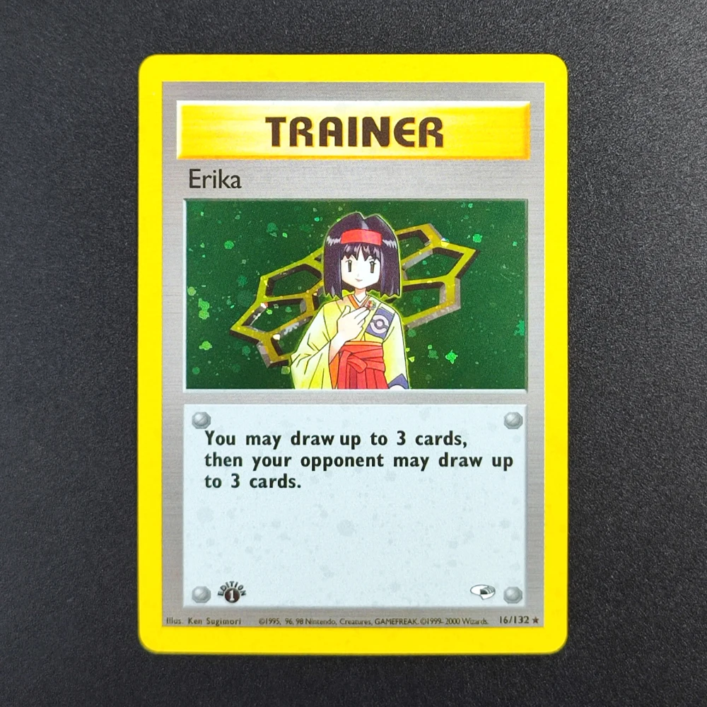 

DIY Proxy Pokemon TCG Pocket Card 2000 P.M TRAINER Erika 16 Super Rare Collectibles Card Single Classic Game Anime Cards Toys