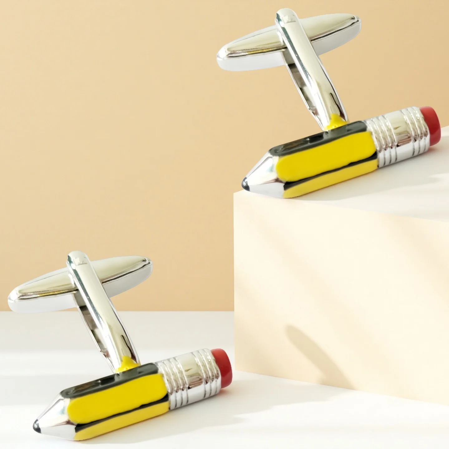 4 Styles TZG Trendy Cufflink Mens Cuff Link Pen Pencil 1 Pair Blue Red